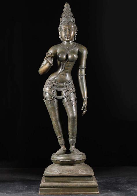 Sold Bronze Masterpiece Parvati Murti As Shivakami 68 99b30 Hindu Gods And Buddha Statues