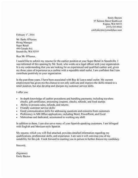 27 Cashier Cover Letter Cover Letter For Resume Resume Cover Letter