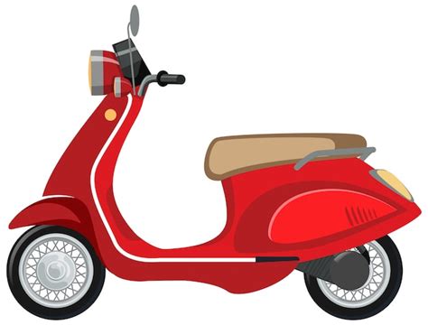 Free Vector Isolated Scooter Cartoon On White Background