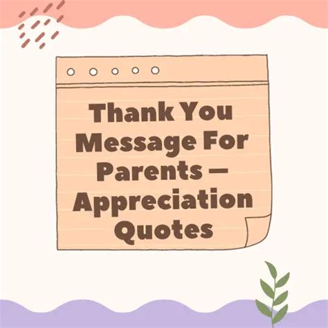 Thank You Message For Parents Appreciation Quotes Wishes Advisor