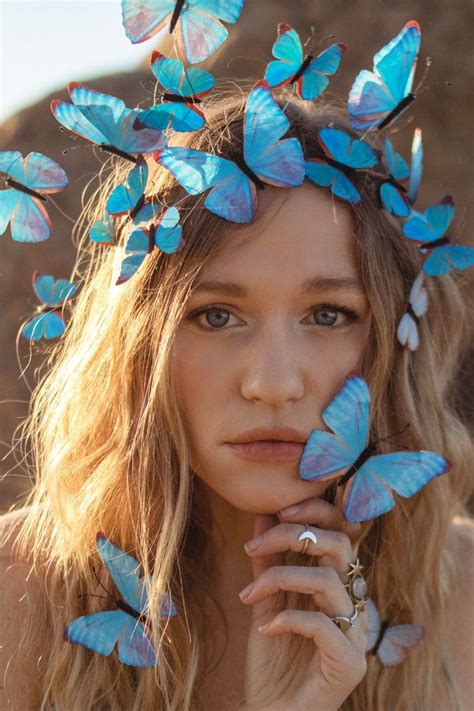 Electric Desert Blue Morpho Butterfly Fairy Crown Ready To Etsy