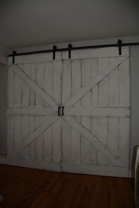 Rustic White Wash Barn Doors Customize Your Size Etsy Barn Door