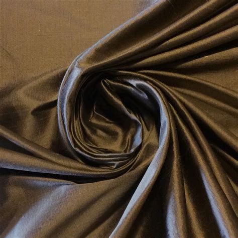 Smw10 Luxurious Bronze Brown Dupioni 100 Silk Fabric Drapery Fabric