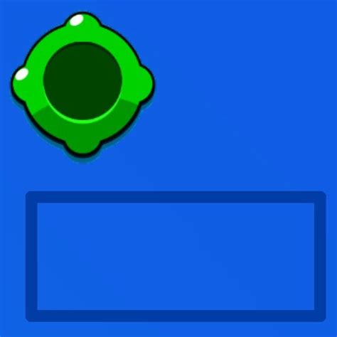 A Blue Background With A Green Button On It