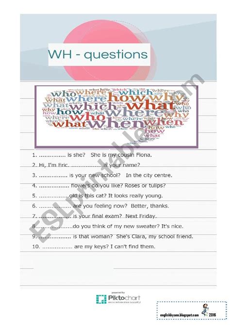 Wh Questions Practice Esl Worksheet By Anusiarybek