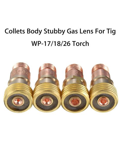 Brass Tig Welding Torch Collets Body Stubby Gas Lens Kit For Tig Wp