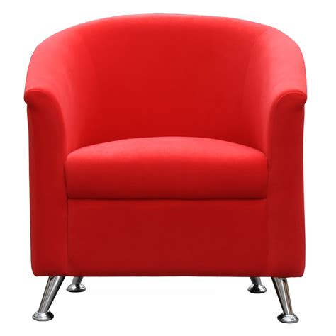 Soho Tub Chair Red Fabric Value Office Furniture