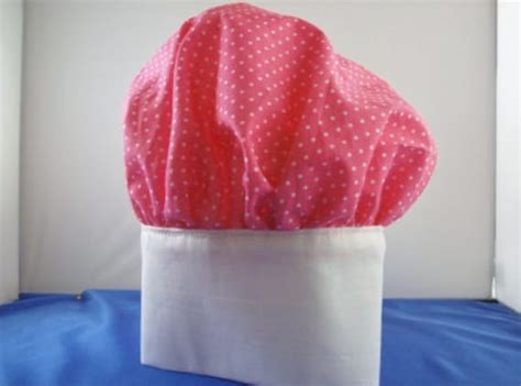 Chef Hat Bright Pink And White Dots Adjustable