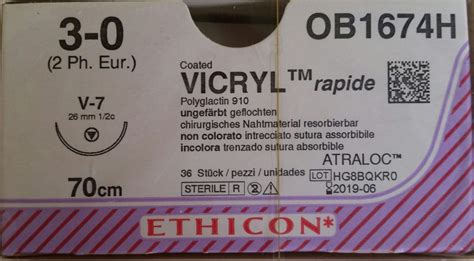 Vicryl Rapid Ba1673h 4 0 70cm NÅl St 4 Cliniclands