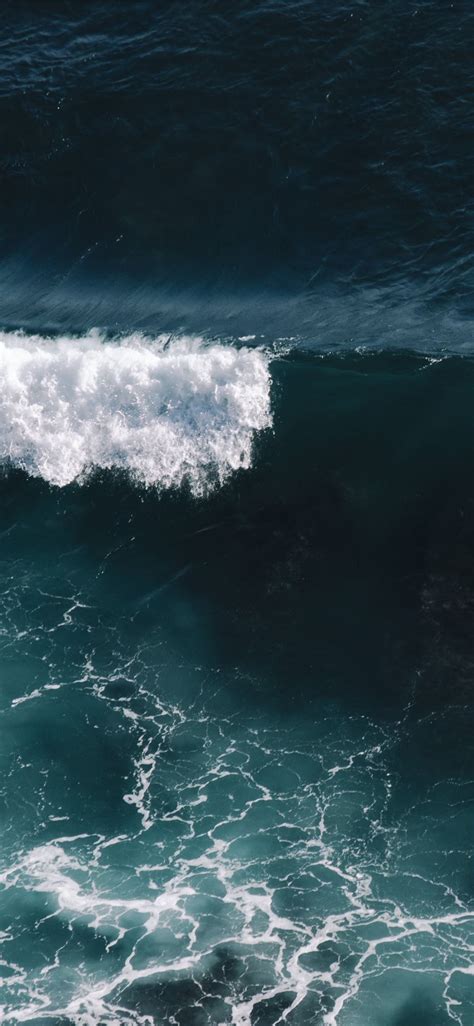 Ocean Waves Wallpaper Iphone Aerial View Of Beautiful Ocean Waves Hd