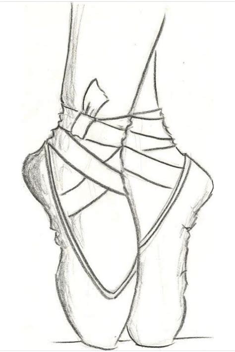 How To Draw Ballet Shoes Simple