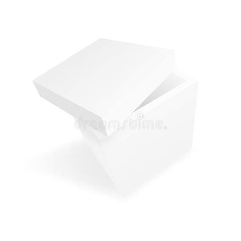 Opened White Cardboard Package Box Stock Vector Illustration Of
