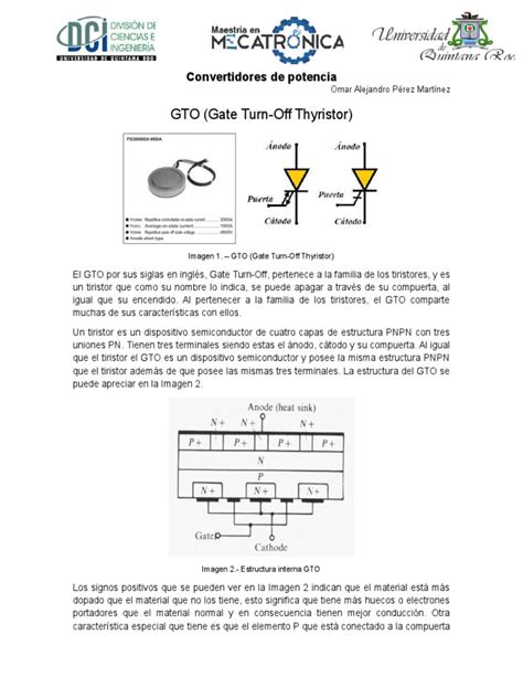 Gto Gate Turn Off Thyristor Corriente Eléctrica Electromagnetismo