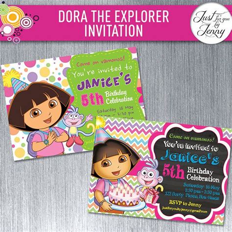 Dora The Explorer Birthday Invitations