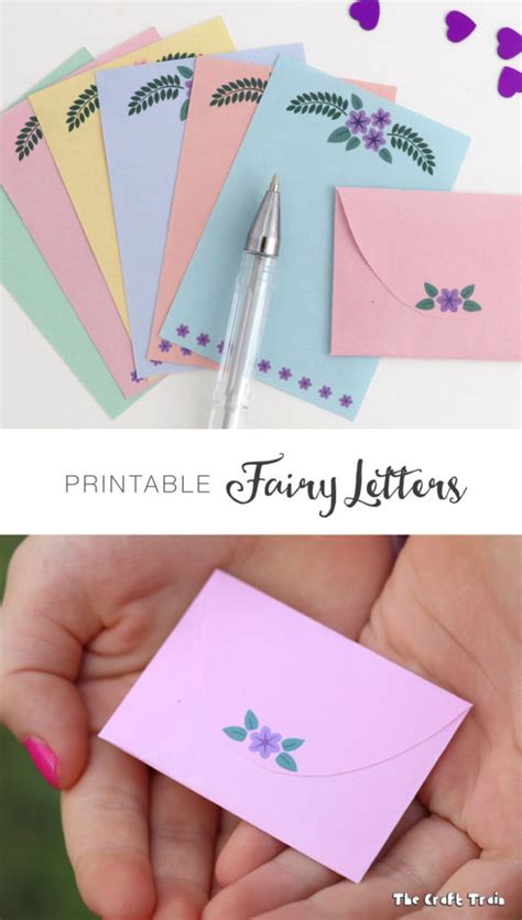 printable fairy letters  craft train