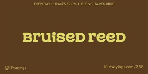 Bruised Reed King James Bible Kjv Sayings