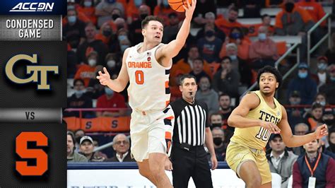 Georgia Tech Vs Syracuse Condensed Game 2021 22 Acc Mens Basketball