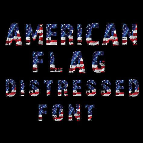 American Flag Font Alphabet Distressed Grunge Font Png Letters