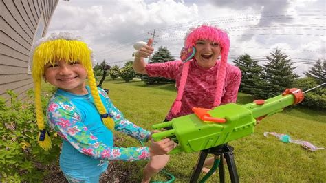 Fun Water Gun Games With Toy Surprises Youtube