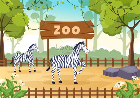 ภาพประกอบการ์ตูน Zoo กับสัตว์ซาฟารีบนป่า ดาวน์โหลดรูปภาพ รหัส