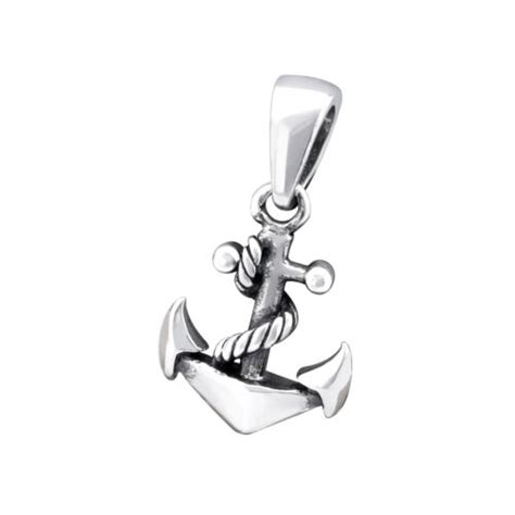 925 Sterling Silver Anchor Pendant Necklace Design 2 Chain Included