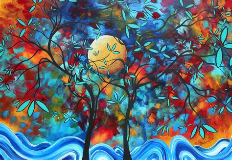 Abstract Contemporary Colorful Landscape Painting Lovers