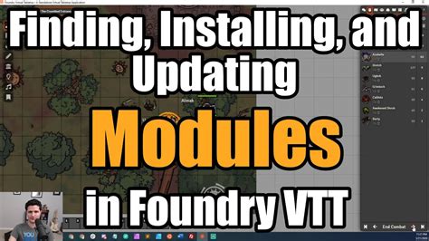 Finding Installing And Updating Modules In Foundry Vtt Youtube