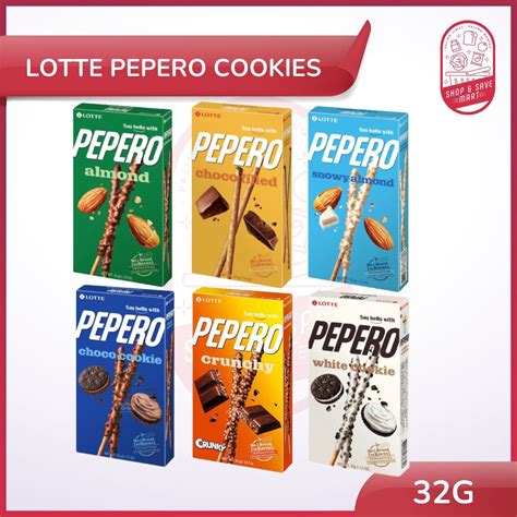 Lotte Pepero Cookies G Flavor White Cookies Almond Chocolate