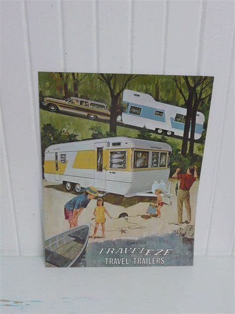1960s Nos Travel Trailer Brochure Advertisement Traveleze Trailers