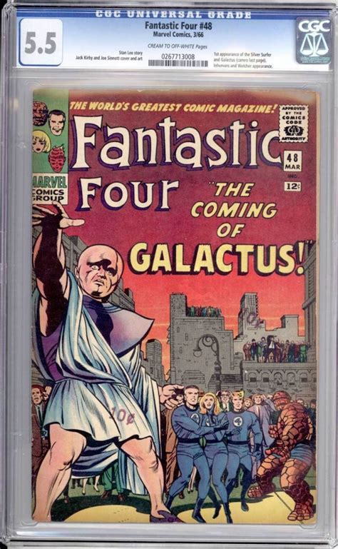 Fantastic Four 48 First Appearance Galactus Surfer Cgc 5 5 Scarce Book