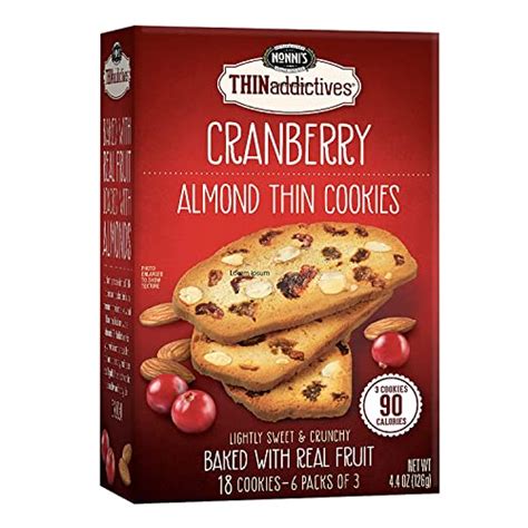 Nonnis Thinaddictives Almond Thin Cookies Cranberry Almond Biscotti