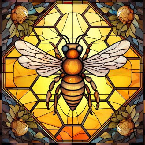 honeybee stained glass window cling honeybee faux stained glass window film custom designs and