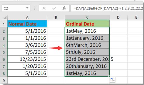 How To Convert Date To Ordinal Date Format In Excel