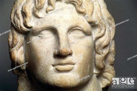 Hellenistic Art 2nd 1st Century Bc Marble Head Of Alexander The