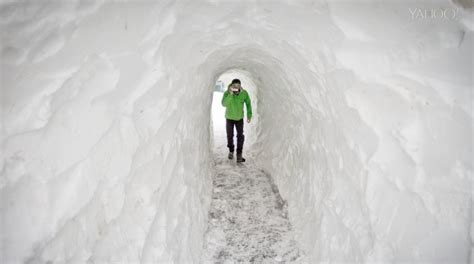 Digging Snow Tunnels Is Now A Thing