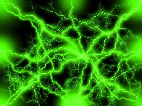 Green Lightning Background