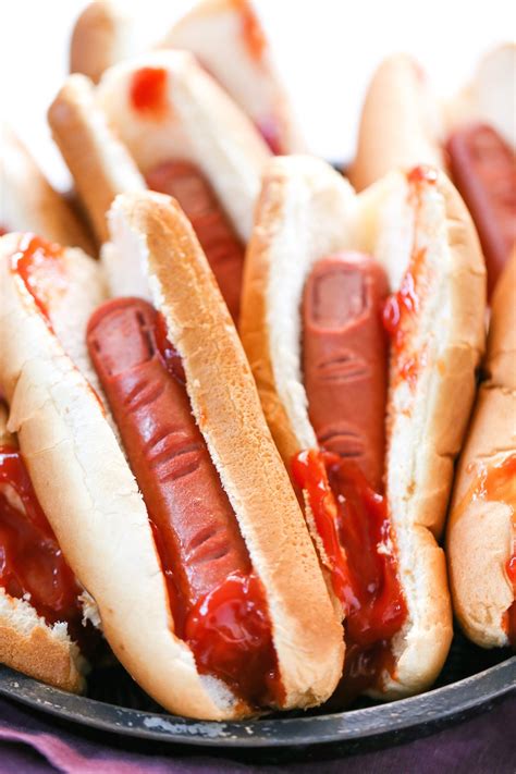 Hot Dog Fingers Halloween Recipe The Cake Boutique