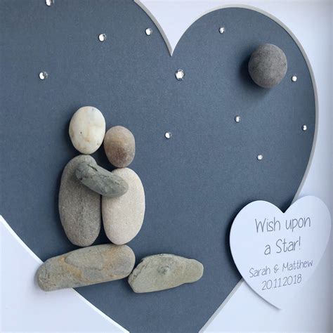 Engagement Pebble Art Engagement Pebble Picture Personalised Etsy