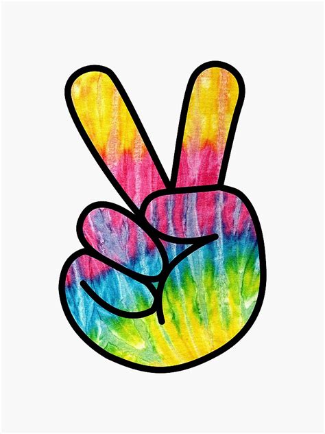 Download "colorful hippie peace sign" Sticker by ellarose99 | Redbubble