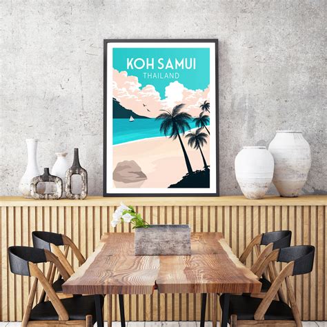 Koh Samui Print Thailand Travel Poster Koh Samui Travel Etsy