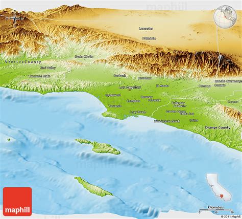 Topographic Map Of Los Angeles Map