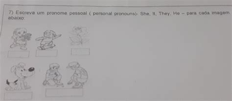 Escreva O Pronome Pessoal Personal Pronouns Correto Modisedu