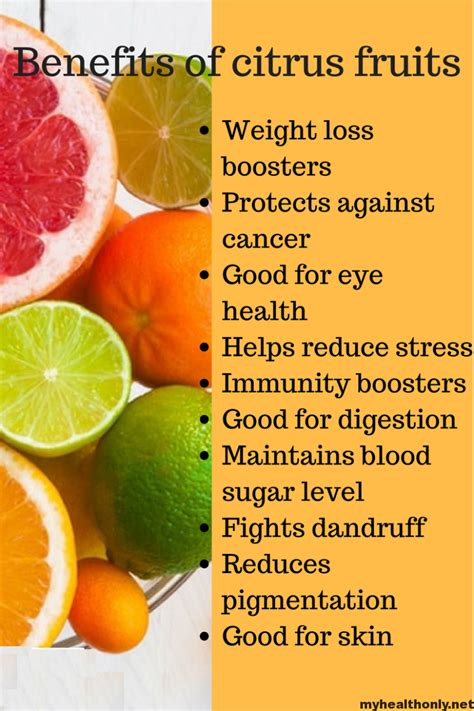 List Of Citrus Fruits And Benefits Of Citrus Fruits My Health Only