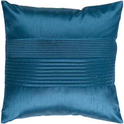 18 Teal Blue Tuxedo Pleats Decorative Throw Pillow