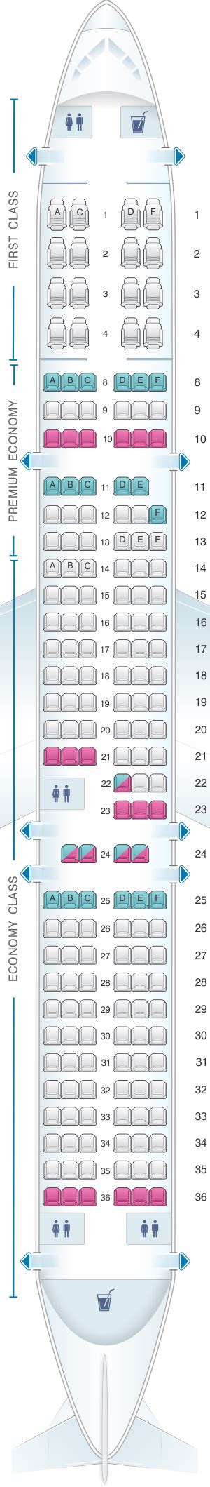 American Airlines Airbus A321 Seat Map