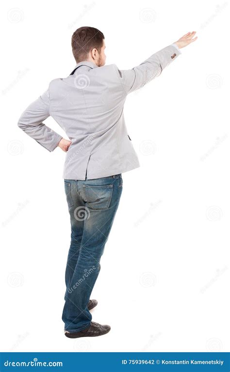 Back View Of Pointing Business Man Stock Photo Image Of Male