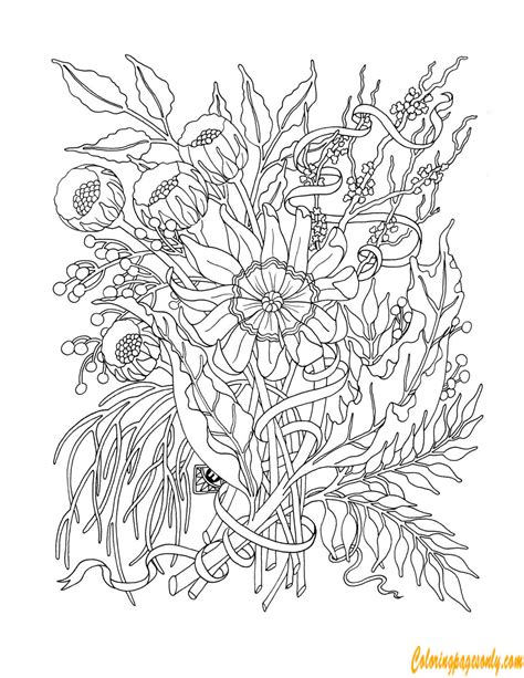 Bunch Of Flowers Coloring Pages Hard Coloring Pages Coloring Pages