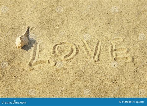 Love In The Sand Stock Photo Image Of Passion Foam 14348814