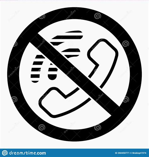 Don T Call No Phone Stock Vector Illustration Of Prohibited 260450771