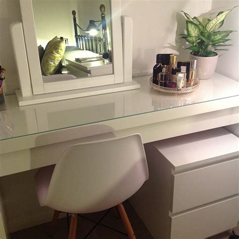 Ikea Malm dressing table...I'll just buy this vanity and save myself a